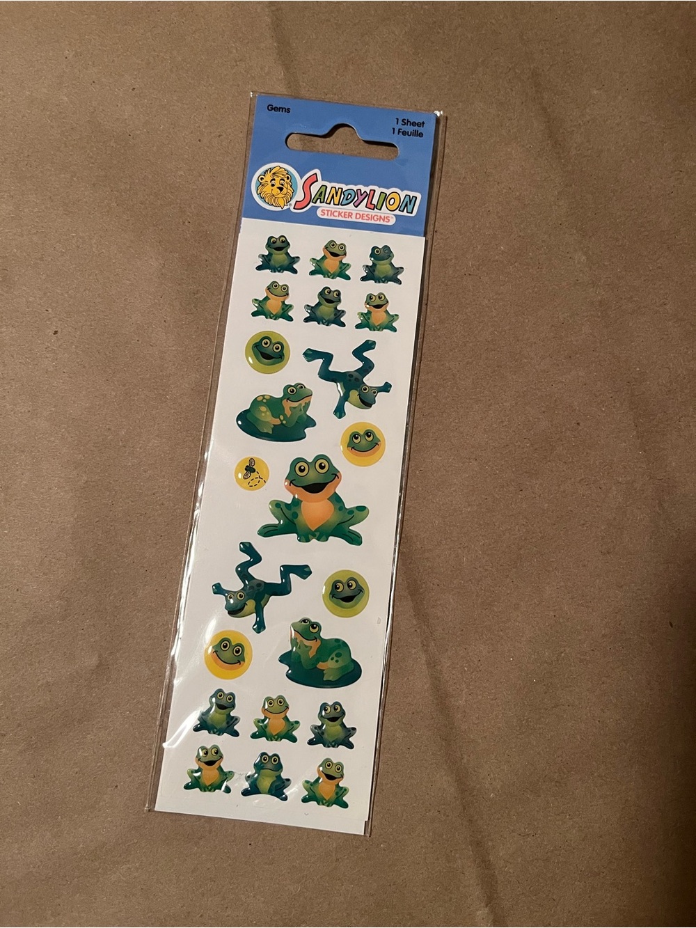Sandylion Green Frog Gem Stickers